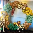 thumbnail image 4 of Guirnalda de globos para decoración de jungla, decoración de cumpleaños de safari, guirnalda de globos, paquete de 120 globos verdes, verde salvia, café, Avocado green yellow brown balloon chain, 4 of 4