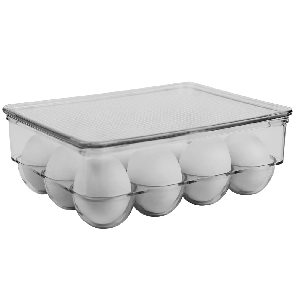 HB 12 Egg Plastic Holder with Lid, Clear