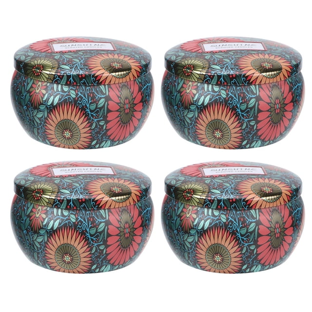 Paquete de 4 velas perfumadas con luces brillantes, regalos de aromaterapia perfectos para fiestas, bodas y decoración del hogar
