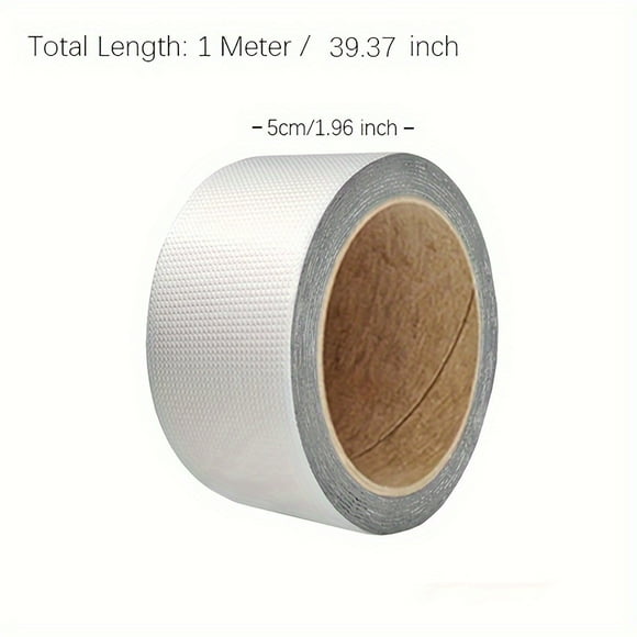 PENGX Super Strong Butyl Aluminum Foil Tape for Leak Repair - Waterproof Adhesive Sealant for Pipe and Roof Patch - Durable Surfaces Sealing Tape for Outdoor Use - Multiple Sizes Availabl