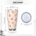 thumbnail image 4 of Rateoe Strawberries Printed Car Guy Gifts for Men Women Tumbler - 20oz/590ml Double Wall Vacuum Insulated Stainless Steel Travel Tumbler Cups with Lid & Straw-Without Straw, 4 of 8