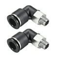 thumbnail image 1 of Conector de tubo de empuje a conectar, tubo de 10mm OD x rosca de 1/8 NPT, ajuste de aire neumático de bloqueo de empuje 2 piezas, 1 of 3