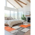 thumbnail image 2 of Abstract Graffiti Art Area Rug for Bedroom 4x6 Ft Orange Gary Color Stitching Super Soft fuzzy Throw Rug Non-Slip Fluffy Plush Indoor Floor Carpet for Living Room Nursery Home Decor, 2 of 8
