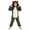 Army Green, variant on Girls One-piece Pajamas, Warm Fleece Long Sleeve Zip up Winter Sleepwear Orange Size 6