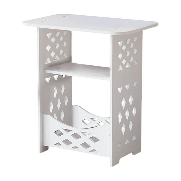 SYKIARIOL Mesita De Noche Blanca, Mesa Auxiliar Con Bonito Almacenamiento Para Muebles De Dormitorio, Mesa Auxiliar De Cama Para Niños, Mesita De Noche Para Muebles De Dormitorio De Niñas, Sala De