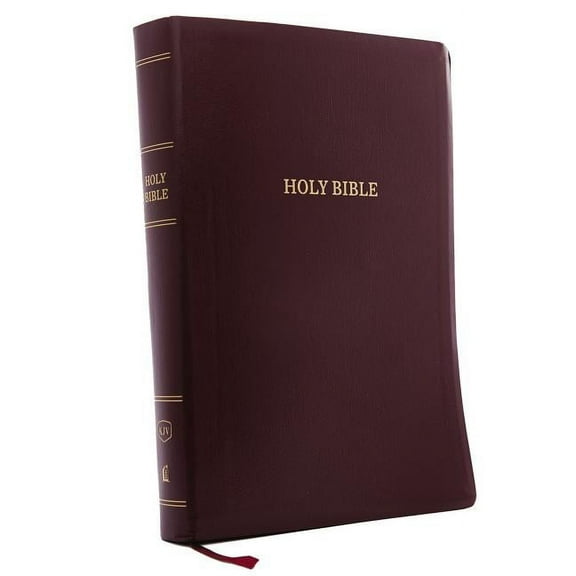 KJV, Reference Bible, Super Giant Print, Leather-Look, Burgundy, Red Letter Edition, (Paperback)