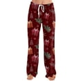 thumbnail image 2 of Hearthz Christmas Pj Pants Winter Super Soft Drawstring Womens Pj Pants Fleece Wide Leg Xmas Women's Pants, 2 of 6