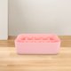 thumbnail image 4 of Caja de almacenamiento de ropa interior Canasta de almacenamiento de plástico Contenedor de almacenamiento apilable con divisor de 10 compartimientos para calcetines de bragas de sostén (Rosa), 4 of 7