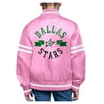 thumbnail image 2 of Youth-Starter  Pink Dallas Stars Printed Logo Satin Varsity Full-Snap Jacket, 2 of 2