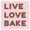 1pcs, variant on Vintage Heart Motif Bakery Slogan Vinyl Sticker