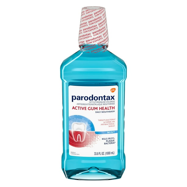 Parodontax Active Gum Health Mouthwash, Gum Mouthwash, Mint, 33.8 Fl oz