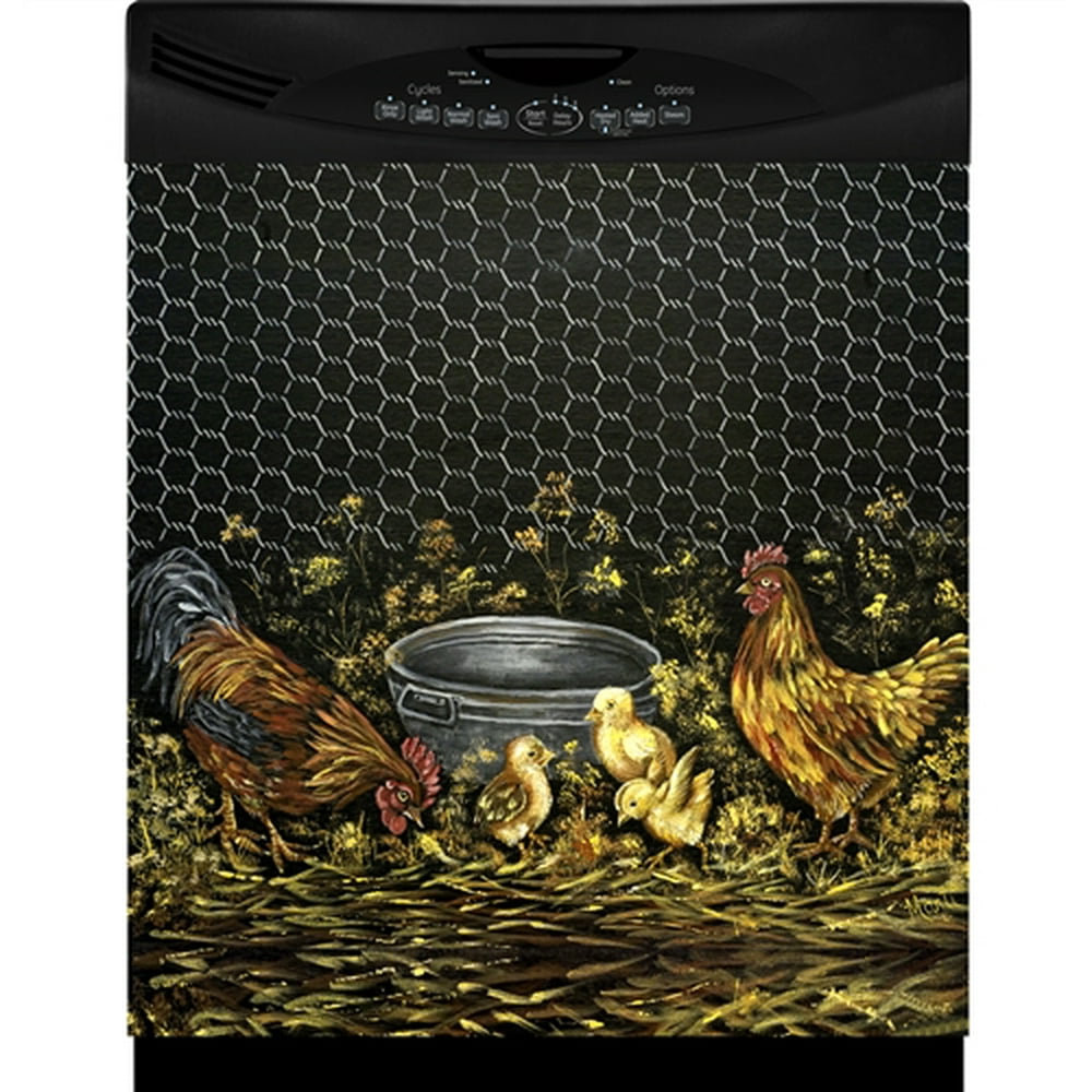 Appliance Art Rooster Dishwasher Cover Chicken Farmhouse Kitchen Decoration