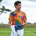 thumbnail image 3 of Saiise Chemise de Golf pour Hommes Perroquet Coloré Jungle Rêve Impression Séchage Rapide Performance Polo pour Hommes-Petit, 3 of 6