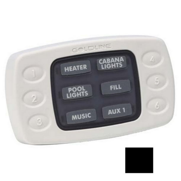 Hayward AQLSS6BB Wired 6 Button Spa Side Remote Control Black