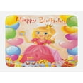 thumbnail image 1 of Kids Birthday Bath Mat, Birthday Girl Cute Sweet Princess Themed Image with Hearts and Balloons Image, Non-Slip Plush Mat Bathroom Kitchen Laundry Room Decor, 29.5 X 17.5 Inches, Multicolor, Ambesonne, 1 of 2