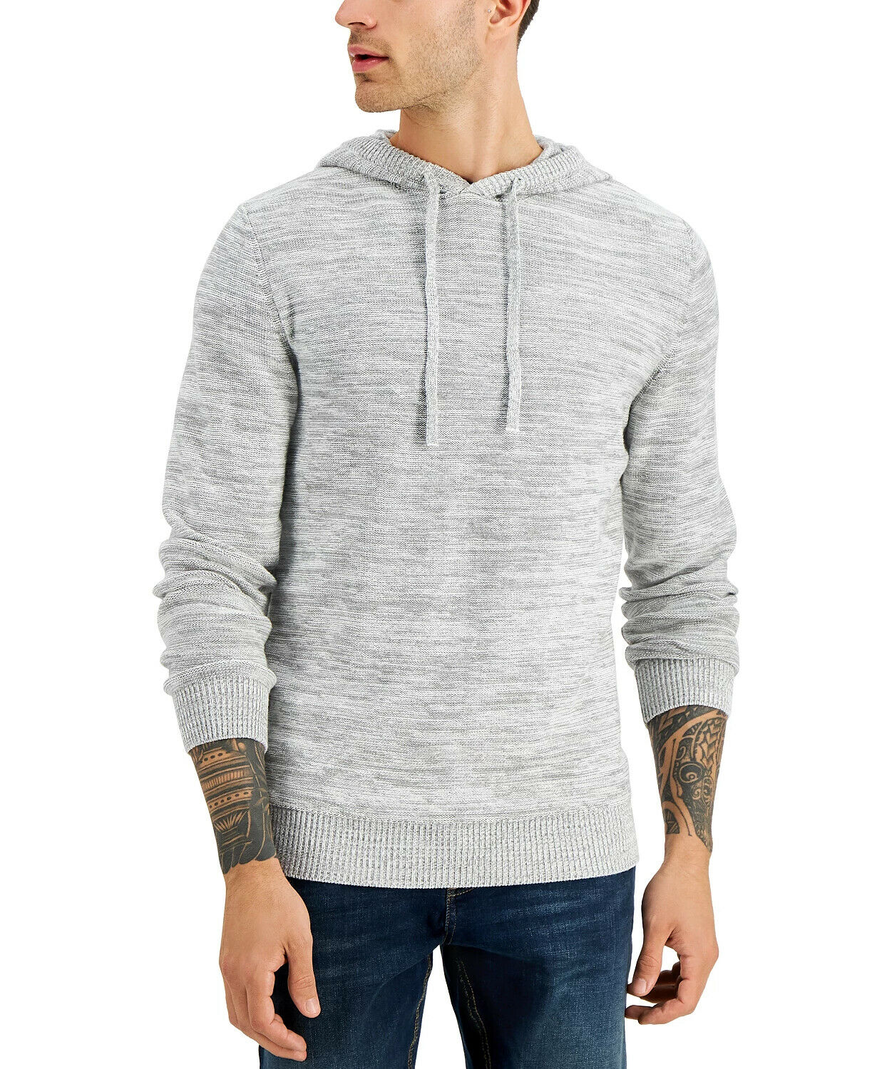 Sun + Stone Men's Marled Hooded Sweater 