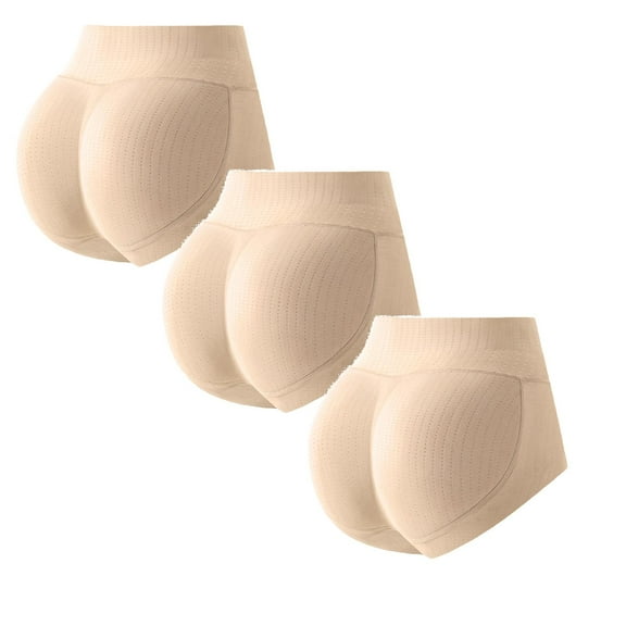 KDFJPTH Women Butt Pads Enhancer Panties Body Sculpting Buttocks Artifact Briefs Pad Seamless Underwear 3 Pack