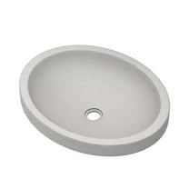 Native Trails Nsl1916 Nativestone 19" Oval Concrete Drop In Or Undermount Bathroom Sink -