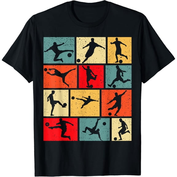 Soccer Boys Kids Men T-Shirt Black X-Large
