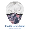thumbnail image 4 of Shower Caps,Pioneer Flower Floral Print Pattern Waterproof Shower Cap for Women 4 Pieces,Double Reusable Hair Cover for Shower PEVA Elastic Stretch Hem, 4 of 7
