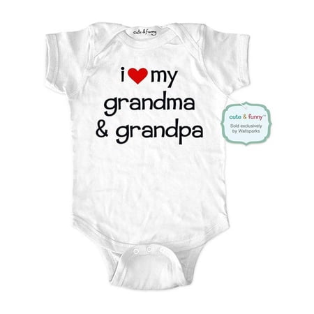 I Love My Grandma Grandpa Wallsparks Cute Funny Brand Baby I Love My Grandma Grandpa Wallsparks Cute Funny Brand Baby