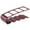 Brown, variant on Remote Control Holder, Desktop Organizer with 4 Compartments, 7.09 x 2.76 inches