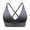 Grey, variant on Women's V-Neck Longline Sports Bra, Adjustable Thin Strap Padded Cup Fitness Yoga Short Top White M