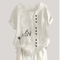 thumbnail image 2 of LYXSSBYX Clearance Plus Size Womens Shirts Women's Summer Casual Short Sleeve Printing Loose Shirt Tops, 2 of 4