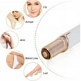 thumbnail image 3 of SKYWEE Facial Hair Remover with LED Light USB Rechargeable, 2 x Replacement Heads Included, Painless Waterproof Shaver Razor for Peach Fuzz Fine Hair/Chin/Cheek/Upper Lip(White), 3 of 6