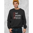 thumbnail image 2 of Christmas Innocent Until Proven Guilty Check Shirt Crewneck Sweatshirt, 3XL, Black, 2 of 6