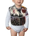 thumbnail image 6 of Zufioo Retro American Eagle A Print Toddler Adjustable Waterproof Bib, 11.6x15 Inch Feeding Bib Suitable for 6-24 Month Babies, 6 of 8