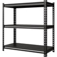 thumbnail image 4 of Heavy duty almacenamiento shelving unidad, carbon steel 3 niveles rack, 350kg per estante, negra matte, 90 x 40 x 91.2 cm, 4 of 6