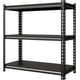 thumbnail image 4 of Heavy duty almacenamiento shelving unidad, carbon steel 3 niveles rack, 350kg per estante, negra matte, 90 x 40 x 91.2 cm, 4 of 6