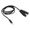 thumbnail image 3 of Cable estéreo de 3,5 mm a doble XLR de 5 pies, cable divisor en Y de 1/8 de pulgada macho a doble XLR hembra para PC y teléfono inteligente, 3 of 12