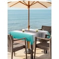 thumbnail image 4 of Square Outdoor Tablecloth with Umbrella Hole Teal Green Grey Outside Table Cloth Waterproof Patio Table Cover Gray Farmhouse Modern Rustic Zipper Tablecloths for Picnic Party Camping 54x54 Inch, 4 of 8