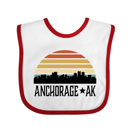 

Inktastic Anchorage Alaska Skyline Gift Baby Boy or Baby Girl Bib