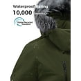 thumbnail image 2 of Wantdo Women's Recycled Plus Size Water-Repllent Jacket Insulated Winter Coat Warm Parka Jacket Army Green 4XL, 2 of 7