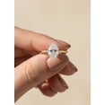 thumbnail image 2 of Jewelerix 2 Ct Oval Cut Moissanite Solitaire Engagement Ring, 10K Yellow Gold Ring, 4-Prong Classic Proposal Ring for Women, 2 of 4