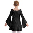 thumbnail image 2 of iiniim Girls Pirate Medieval Dress Halloween Vintage Long Sleeve Dress Birthday Party Princess Dress Black 16, 2 of 7