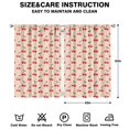 thumbnail image 2 of Nursery Curtains Boys Girls Kids Red Fruit Cherry Print Pattern Window Drapes for Living Bedroom Playroom Room Decor Rod Pocket 42x63Inch 2 Panels, 2 of 2