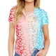 thumbnail image 4 of Camiseta con cuello en V, manga corta, para niña, para mujer, camiseta con estampado de verano, rojo, 4XL Noticed AP001867-15, 4 of 5