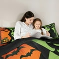 thumbnail image 5 of Manfei Black Cat King Size Comforter Sets,Spooky Pumpkin Lantern Bedding Comforter Set,Halloween Theme Bedding Set For Child,Breathable Home Decor Reversible,3pcs, 5 of 8
