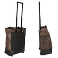 thumbnail image 6 of 20" Carry-on Rolling Luggage Bag,Print Shopping Bag Tote with Wheels,Portable Grocery Trolley Bag for Short Trips,Beach & Daily Use,Leopard - TF023, 6 of 6