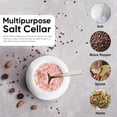 thumbnail image 6 of Elborse Marble Salt Cellar With Lid & Spoon White 3" inches Salt Box, Salt Bowl, Sugar Container for Kitchen Countertop, Salt & Spice Holder, Ideal For Gift, 6 of 7