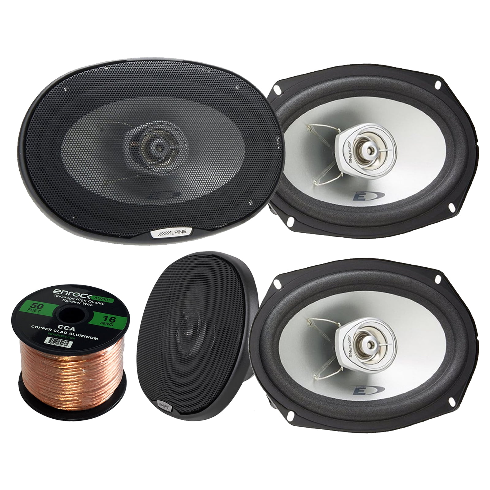 Car Speaker Package 4 x Alpine SXE6925S 6x9 Inch 280 Watts 2Way