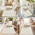 thumbnail image 4 of Hallway Runner Rug 2'x6', Beige Cute Cat Kitchen Runner Rugs Non-Slip Carpet Mats, Cartoon Funny Heater Cats Bedside Rugs Runners Washable Floor Carpet for Bathroom Laundry Room, 4 of 8