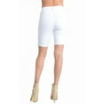 thumbnail image 2 of American Bazi Women's Destroyed Skinny Shorts - WHT - 2XL, 2 of 2