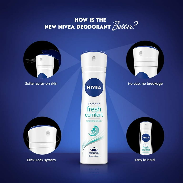 NIVEA Deodorant, Fresh Natural Spray, 150ml, Long-Lasting Odor