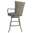 thumbnail image 3 of Outdoor/Indoor Pub Set - Erin 30"StoolwithArms-Simi Soft Gray Fabric-Beige Frame, 3 of 6