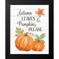 thumbnail image 2 of Robinson, Tamara 20x24 Black Modern Framed Museum Art Print Titled - Autumn Leave and Pumpkins Please, 2 of 5